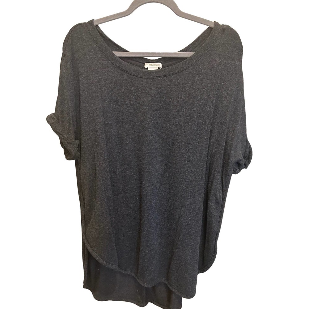 Dark Heather Gray XL tshirt wirh rolled sleeves